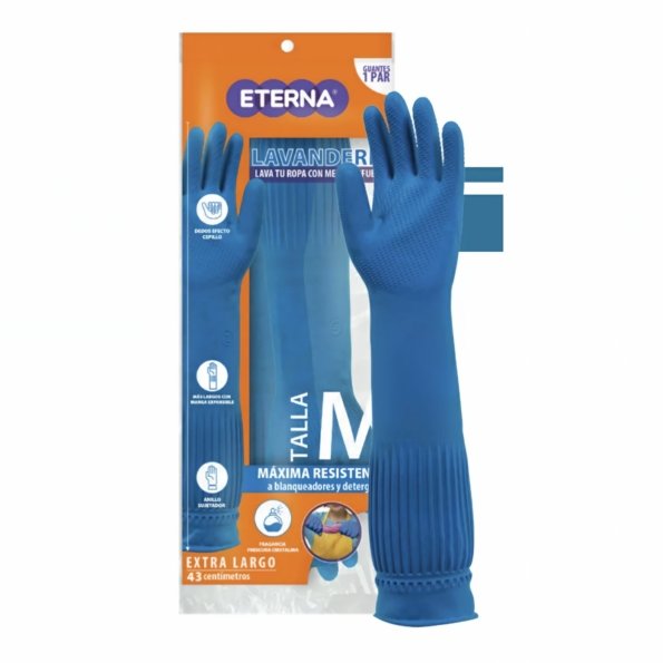 Guantes de Lavandería Eterna Largo 43 cm Talla 8