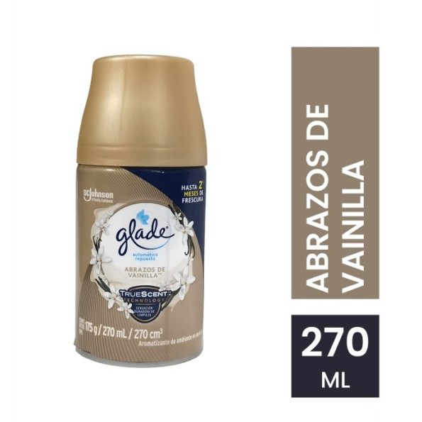 epuesto Ambientador Automático Glade 270 ml Abrazos de Vainilla