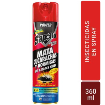 INSECTICIDA SPRAY MATA CUCARACHAS Y HORMIGA SAPOLIO 360ML - ILUMINA CLEAN