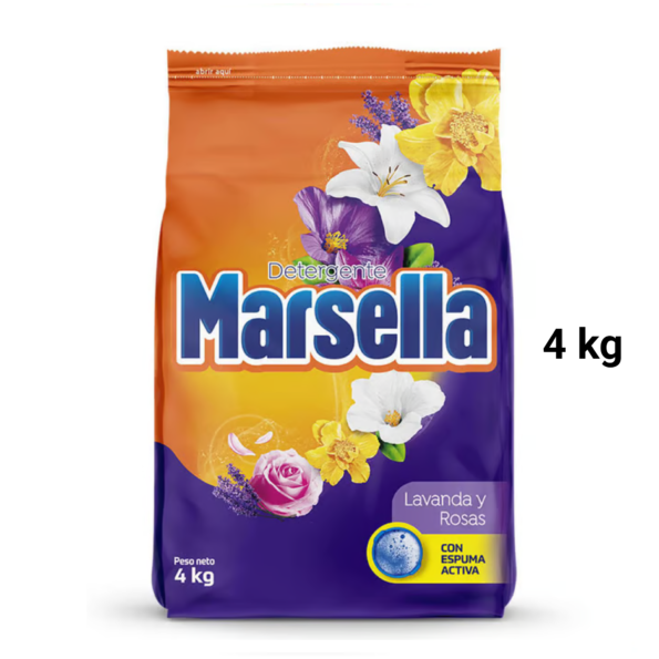 BOLSA DETERGENTE MARSELLA LAVANDA Y ROSAS 4 KG - ILUMINA CLEAN