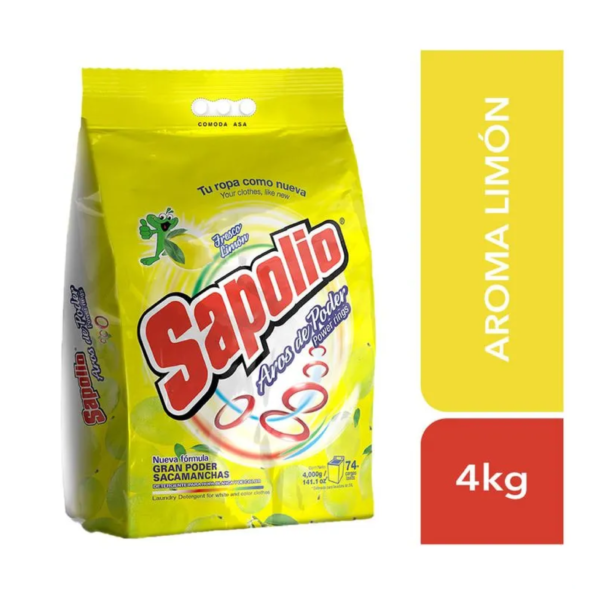 BOLSA DETERGENTE SAPOLIO FRESCO LIMON 4 KG - ILUMINA CLEAN