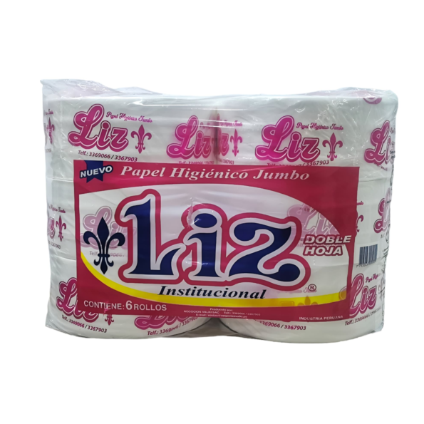 PQT. PAPEL HIGIENICO JUMBO LIZ DOBLE HOJA 6 UNI - Ilumina Clean