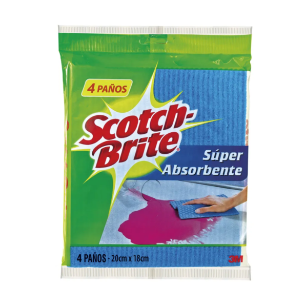 Paños Absorventes Scotch Brite Colores Wetex Paquete x 4 unidades - Ilumina Clean