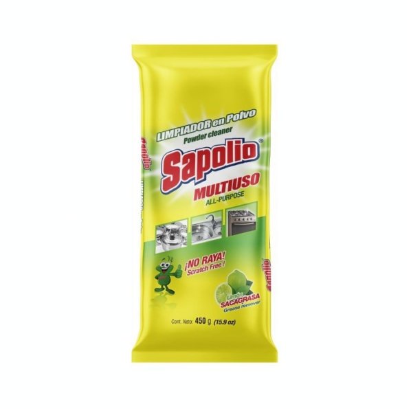 Repuesto Pulidor En Polvo Sapolio 450 gr Cocina (Amarillo)