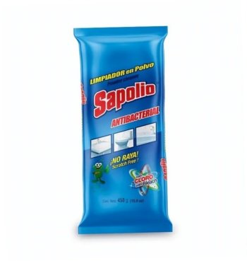 epuesto Pulidor En Polvo Sapolio 450 gr Baño (Azul)